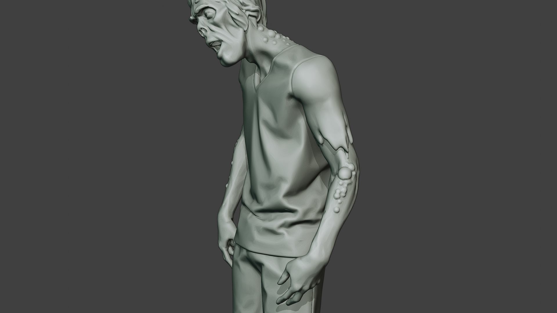 Casual Zombie Male CZ1 0002 3D print model_18