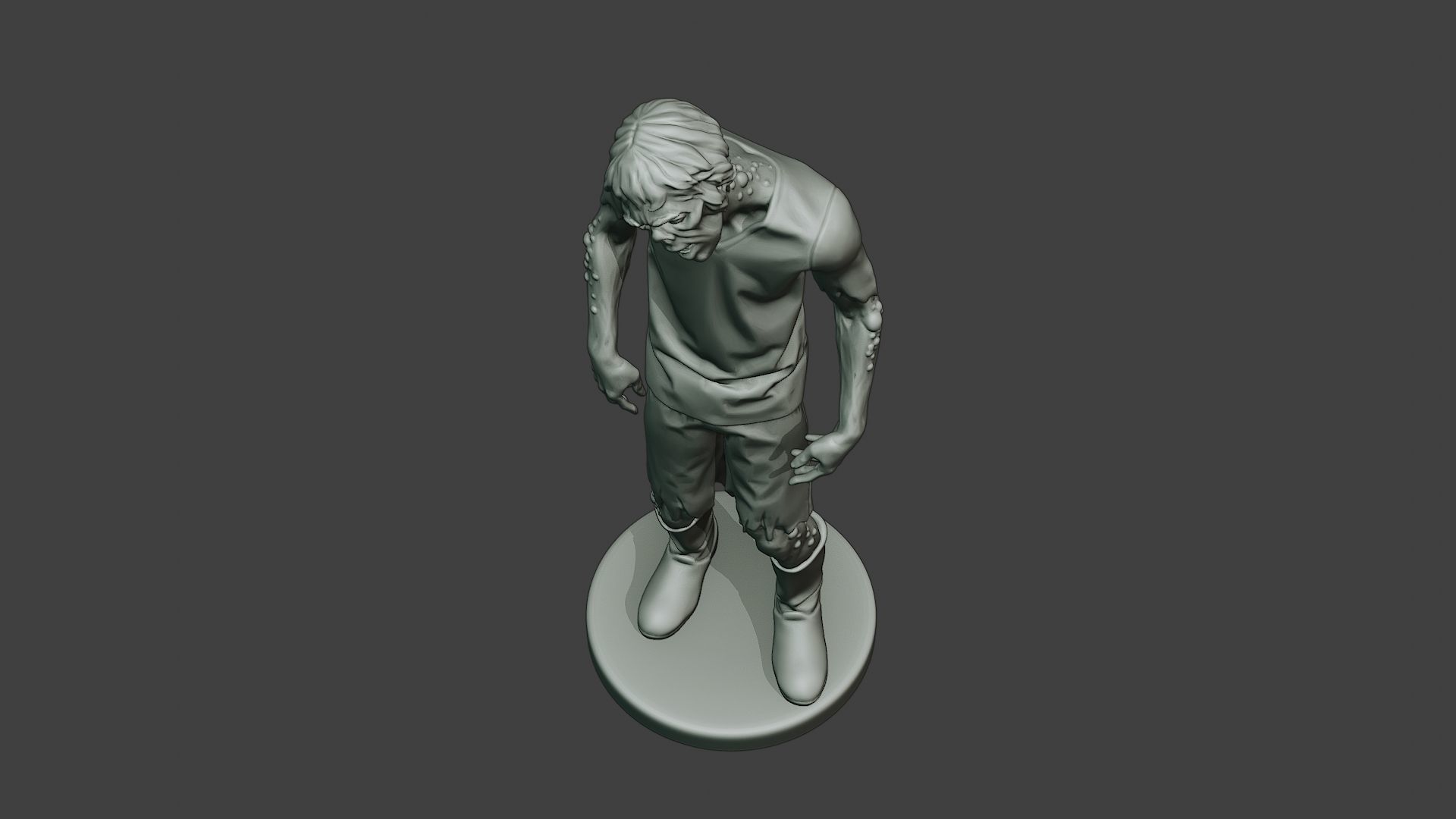 Casual Zombie Male CZ1 0002 3D print model_14