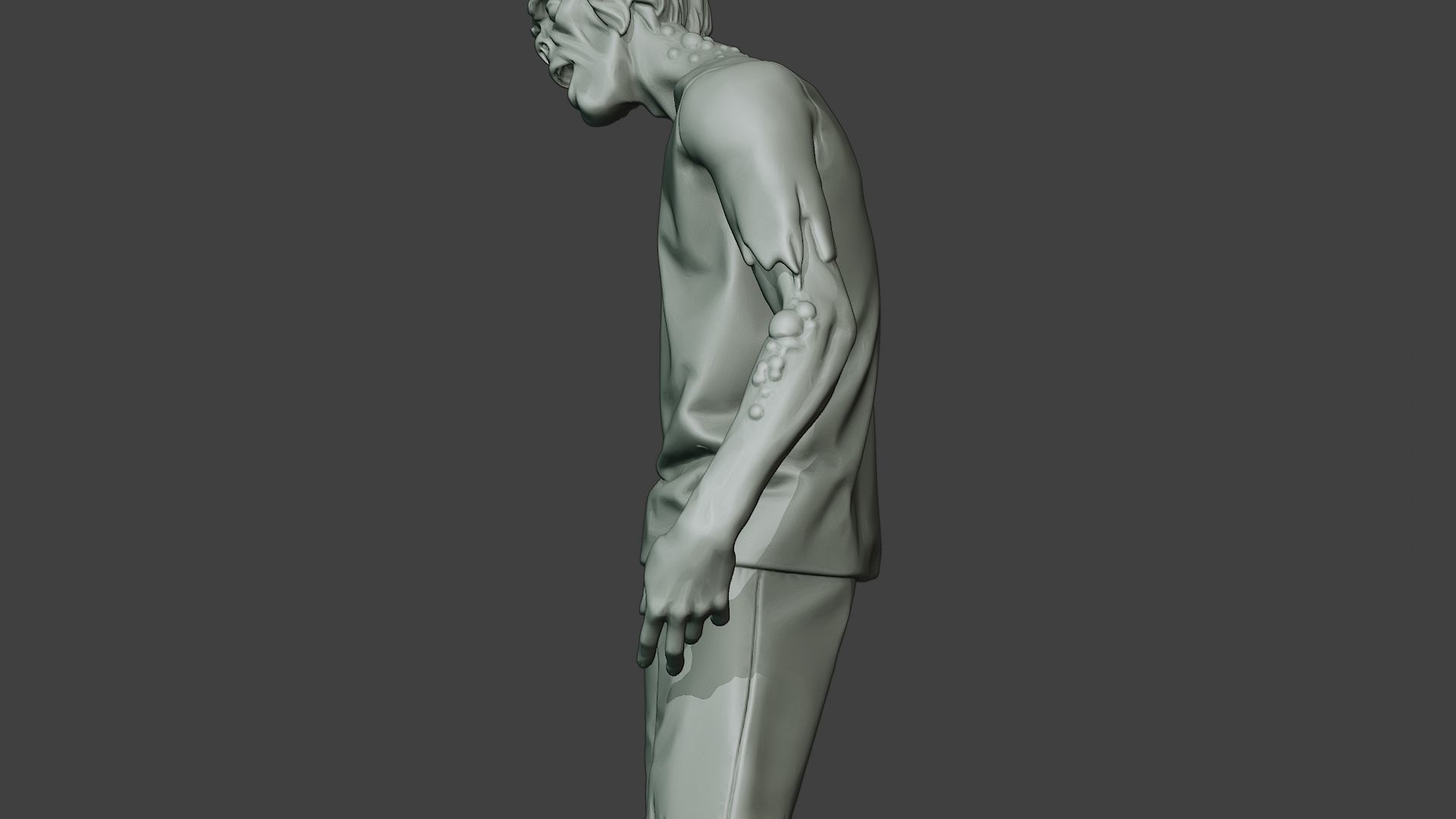 Casual Zombie Male CZ1 0002 3D print model_17