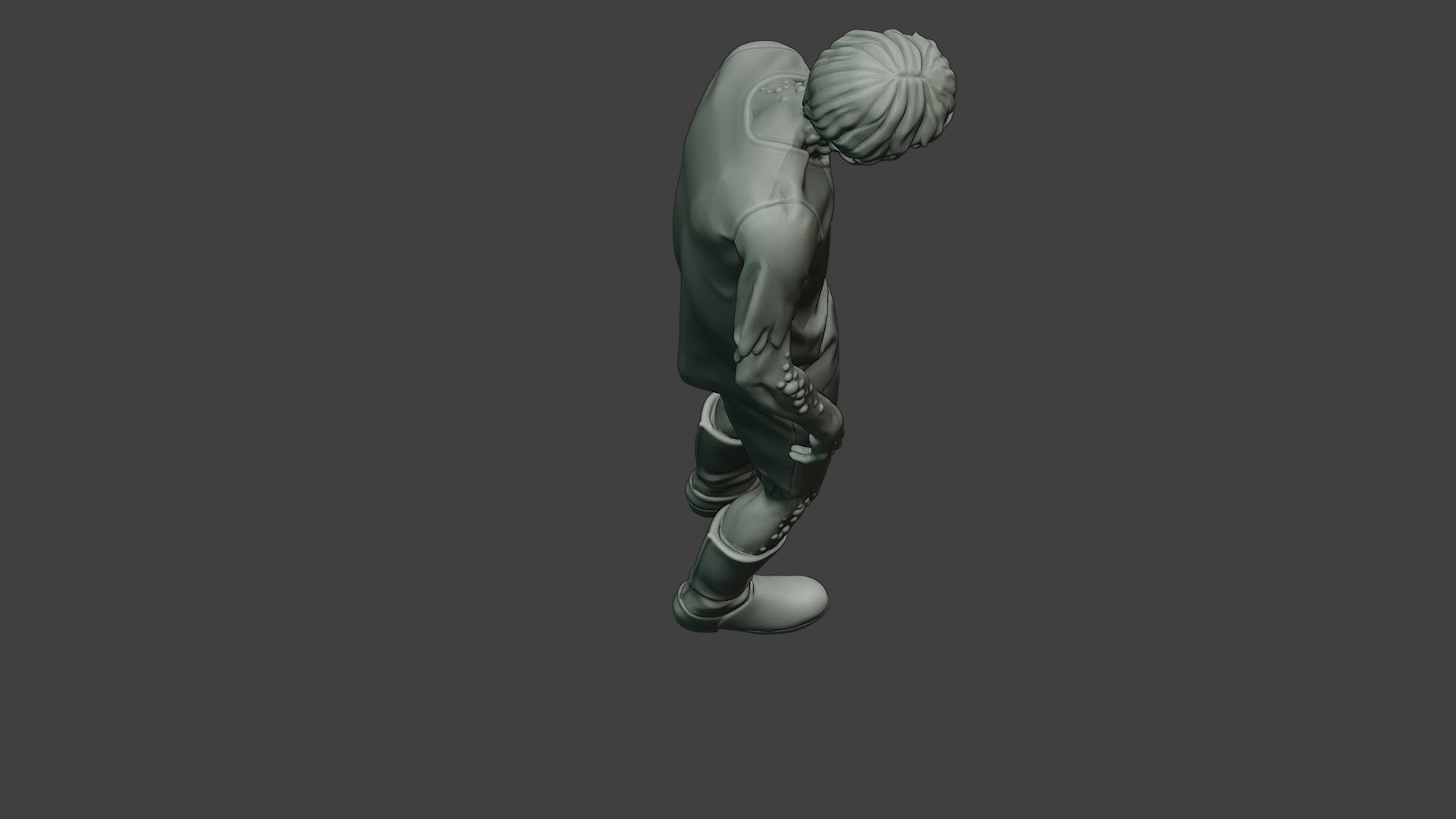 Casual Zombie Male CZ1 0002 3D print model_23