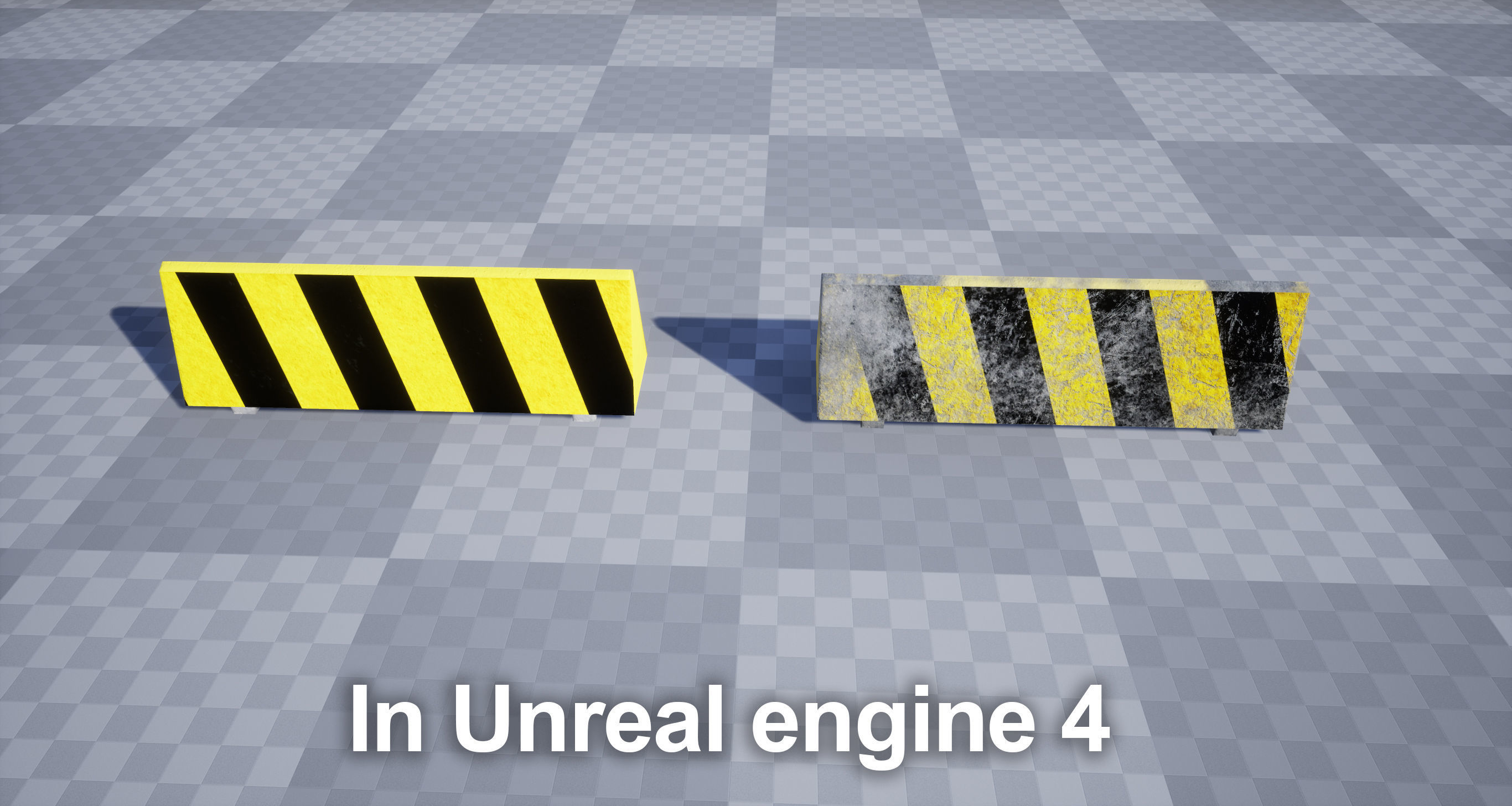 Traffic barriers Low-poly 3D model_27