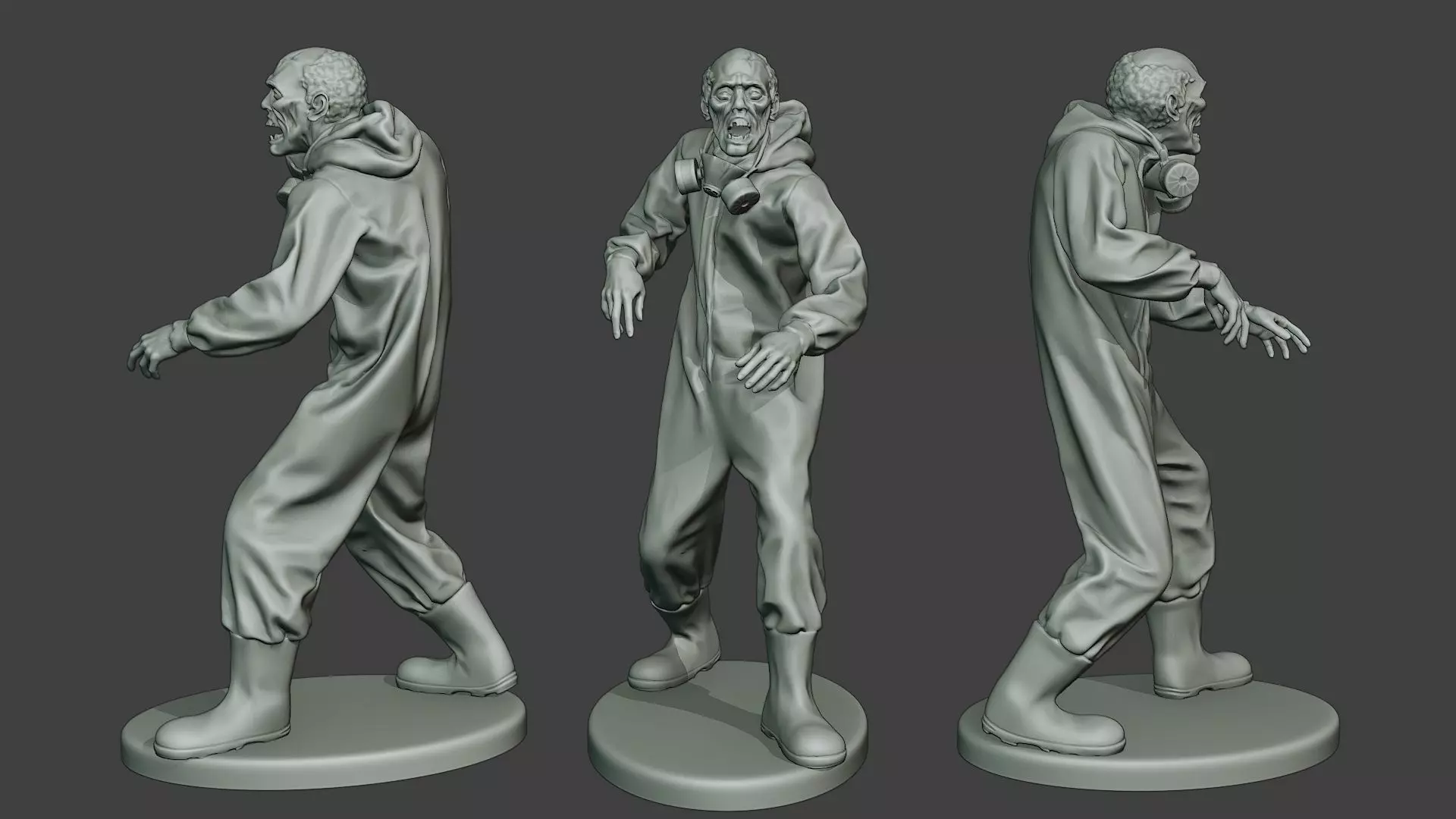 Casual Zombie Male CZ1 0003 3D print model