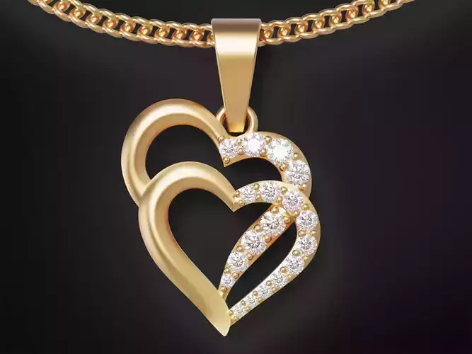 Heart pendant jewelry gold silver