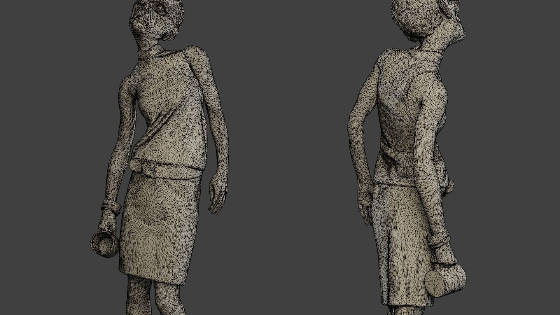 Casual Zombie CZ Pack1 3D Model Collection_28