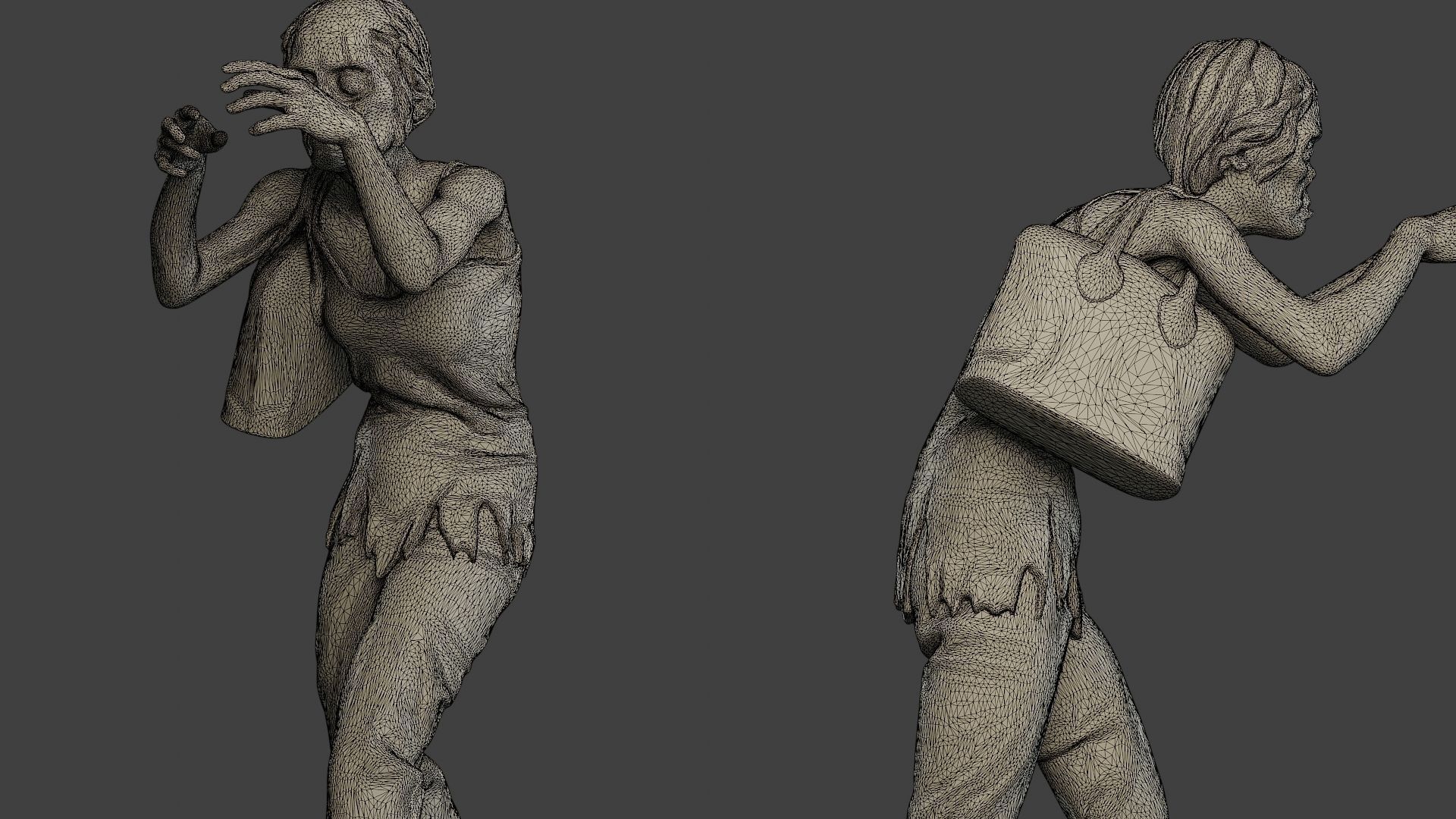 Casual Zombie CZ Pack1 3D Model Collection_27