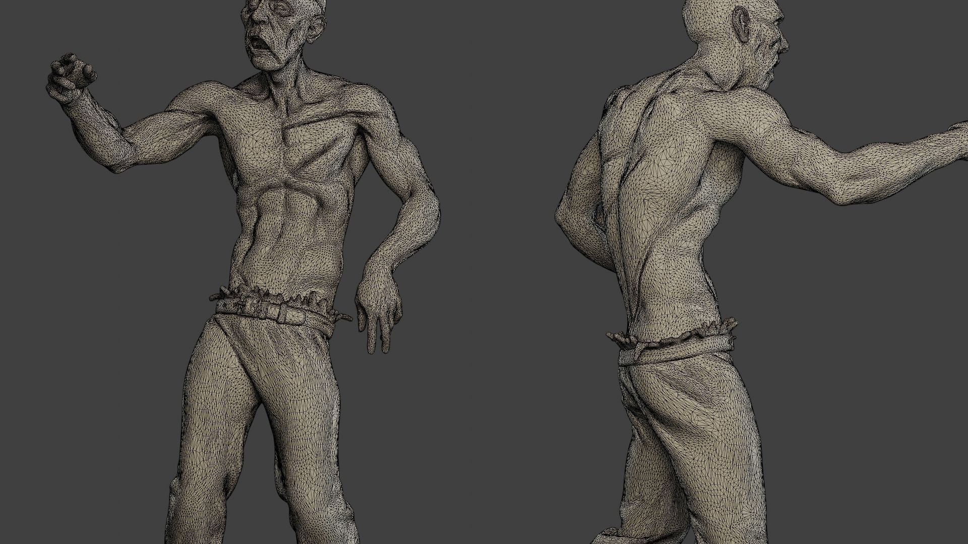 Casual Zombie CZ Pack1 3D Model Collection_26