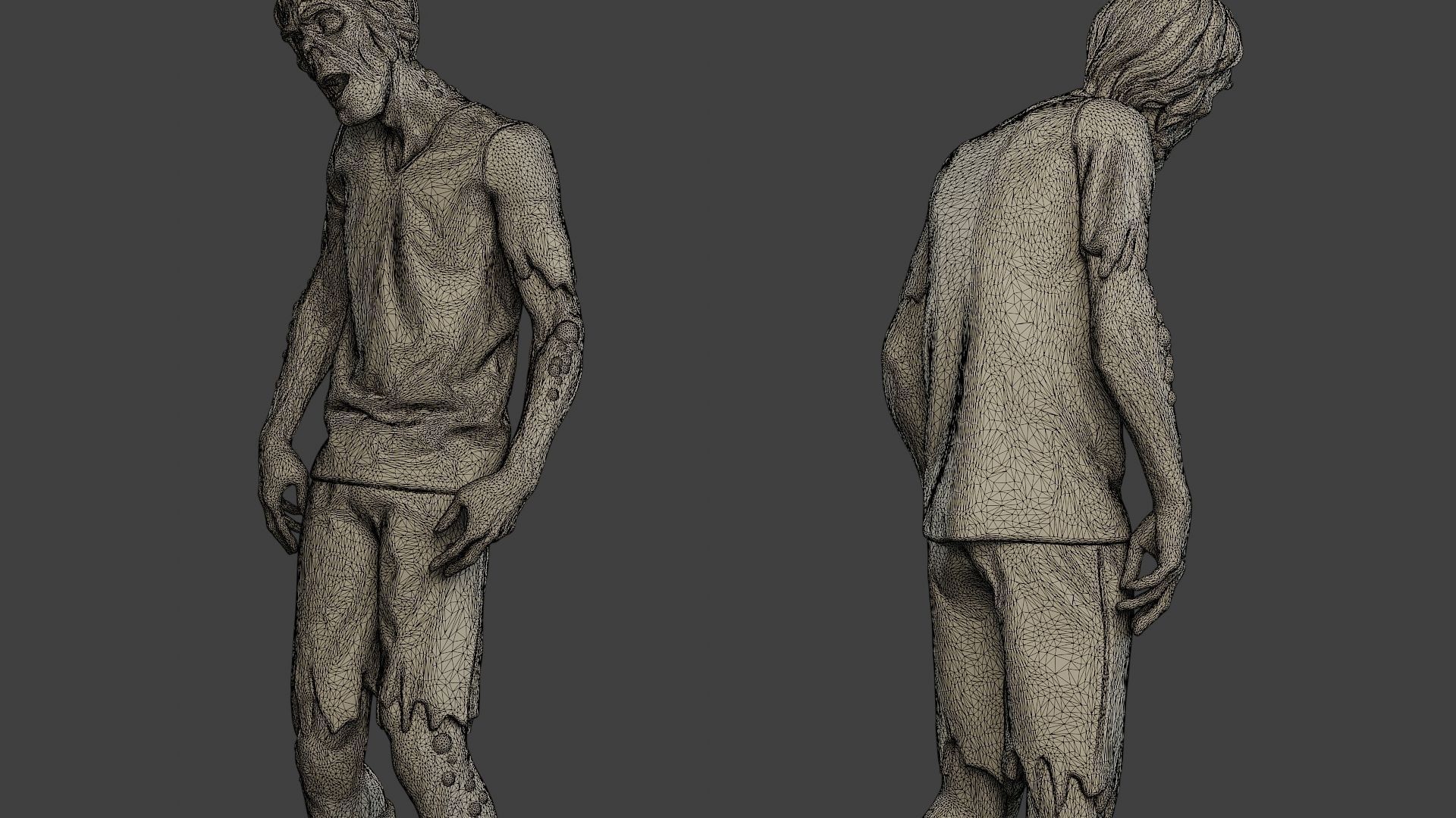 Casual Zombie CZ Pack1 3D Model Collection_31