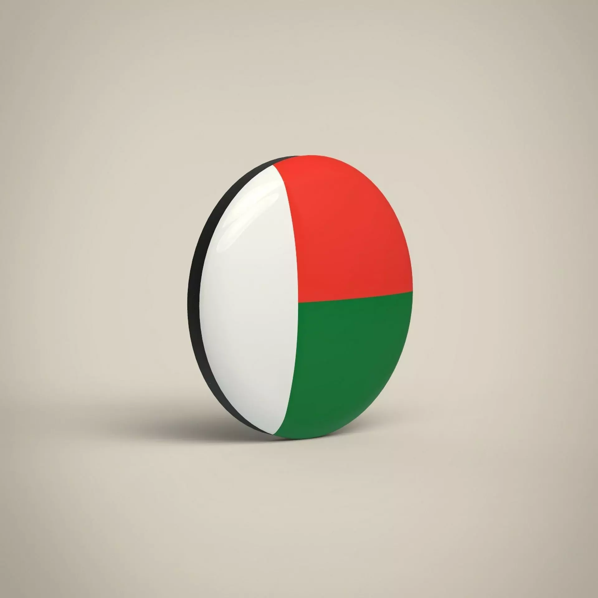 Madagascar Badge Low-poly 3D model_0