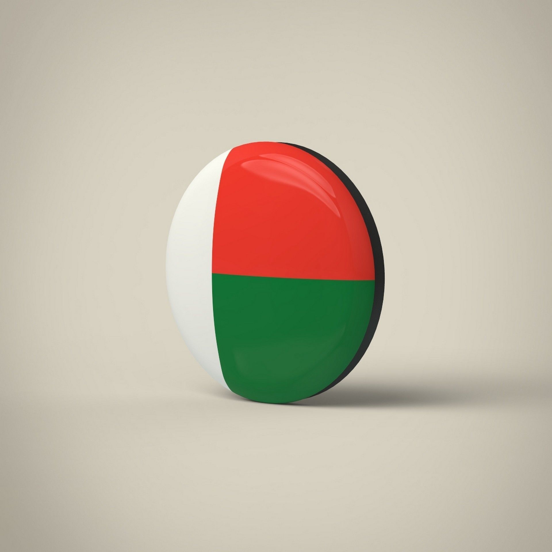 Madagascar Badge Low-poly 3D model_2