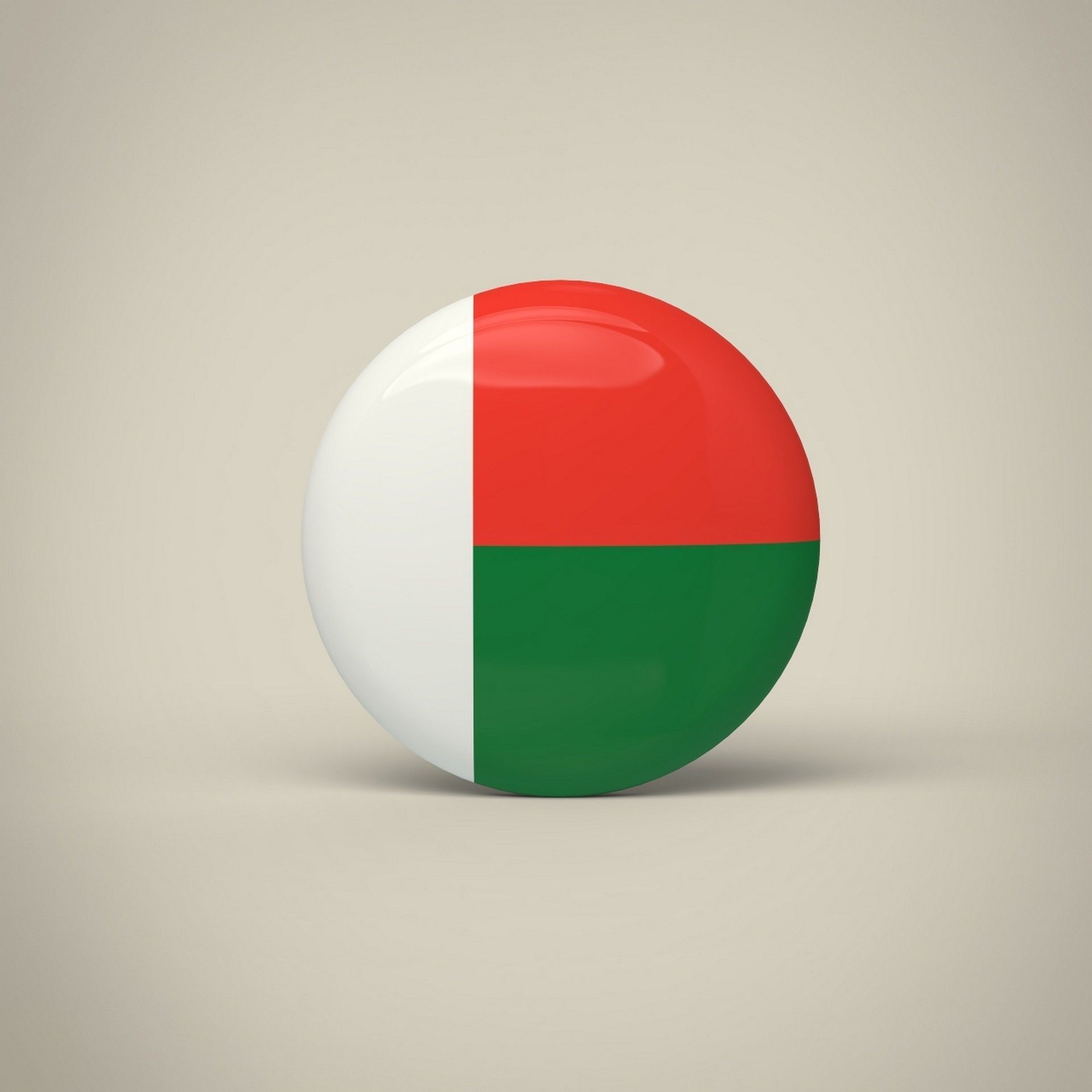 Madagascar Badge Low-poly 3D model_1