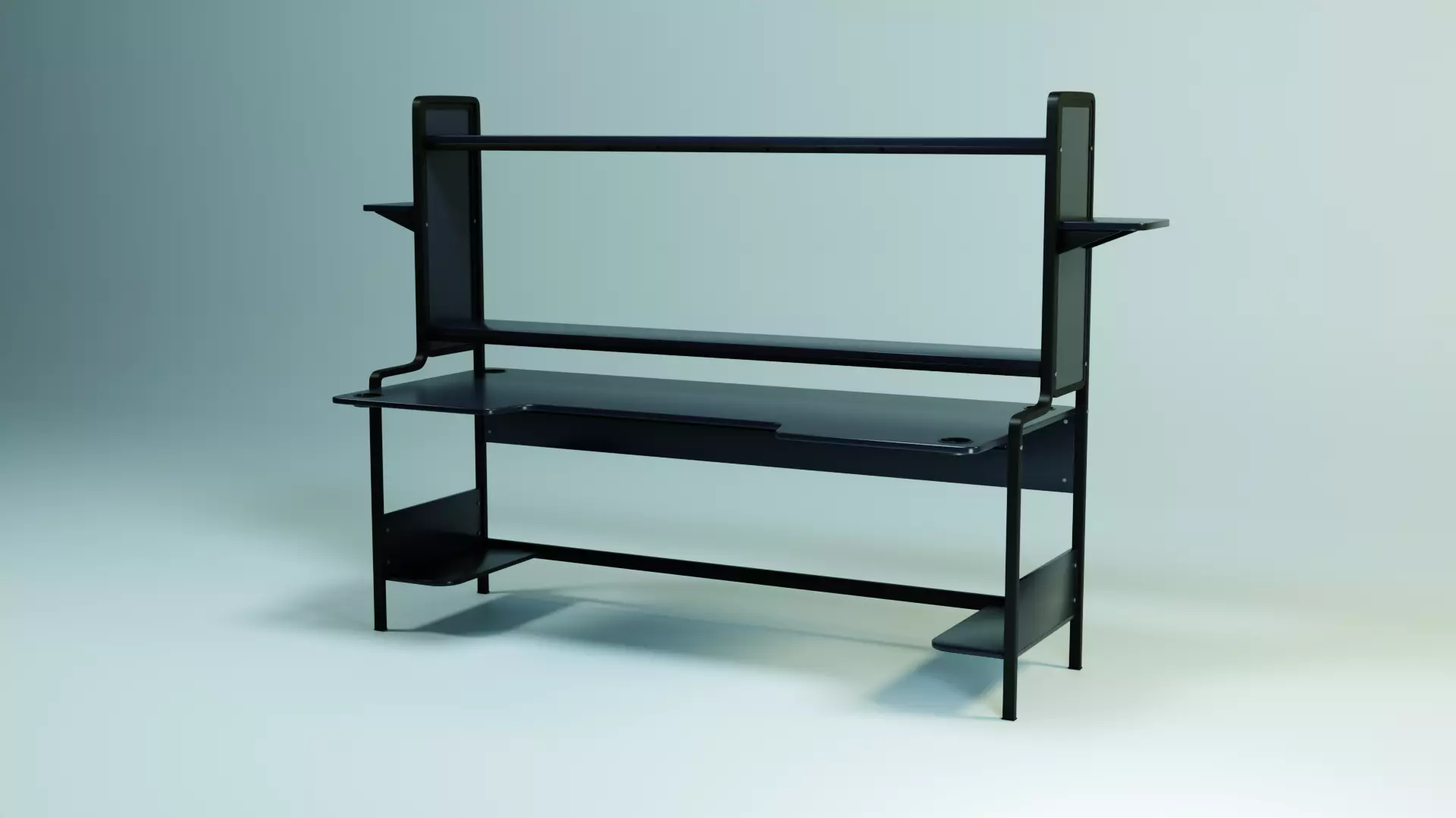 Computer table Free low-poly 3D model