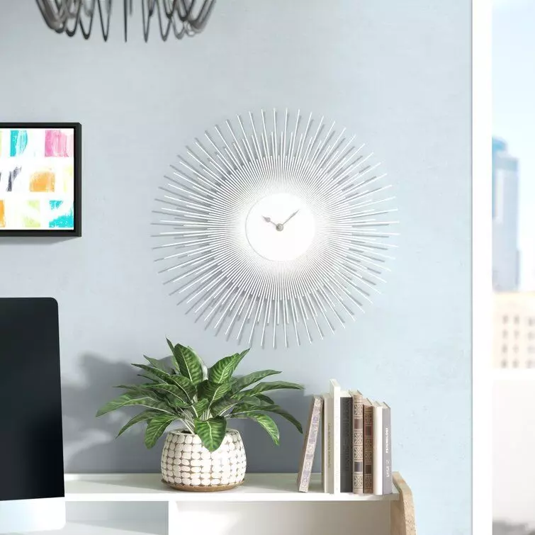 Sunburst Wall Clock 3D model_0