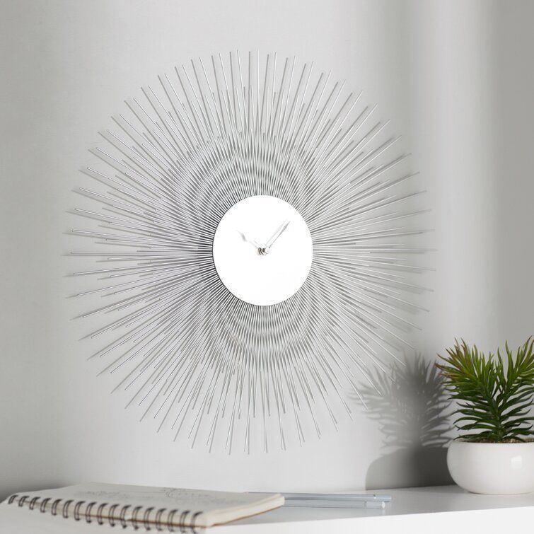Sunburst Wall Clock 3D model_4