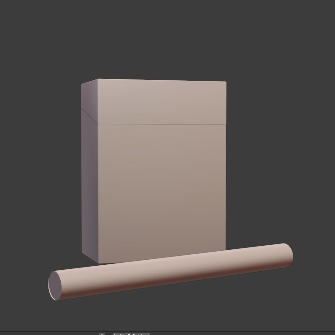 Rigged pack of cigarettes with cigarette Low-poly 3D model_4