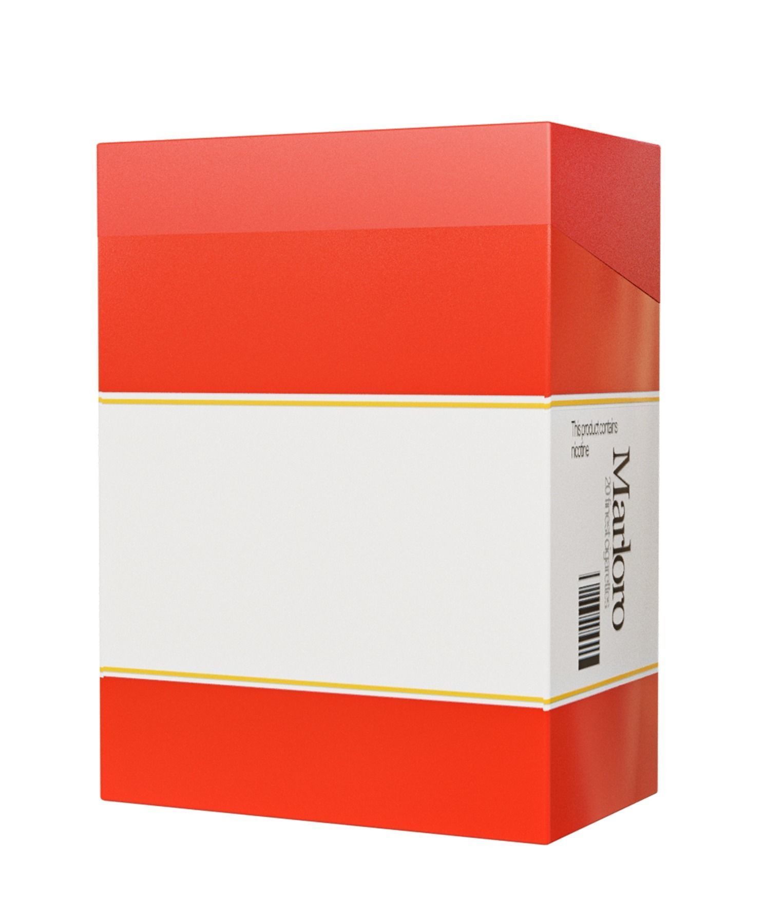 Rigged pack of cigarettes with cigarette Low-poly 3D model_2