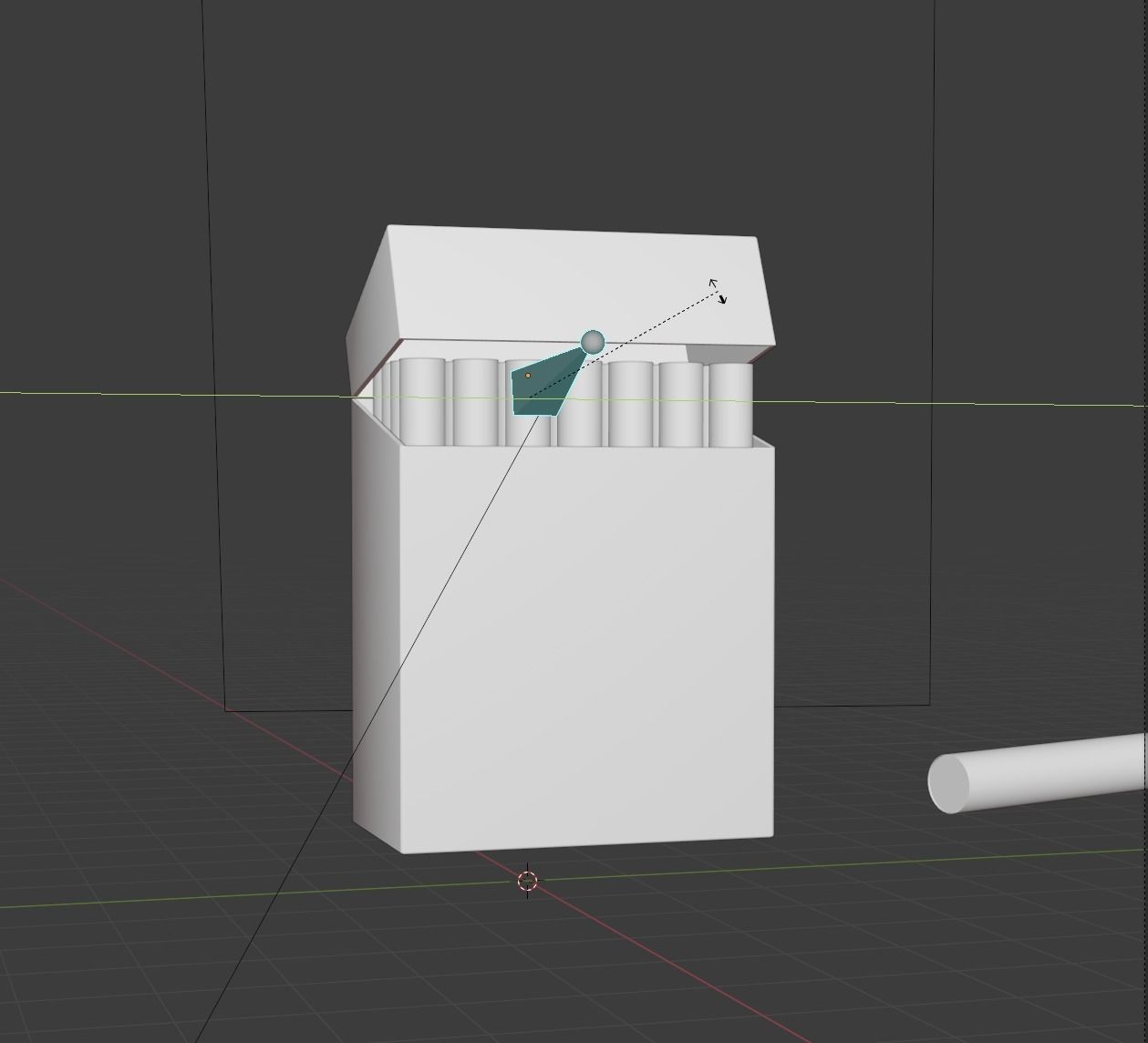 Rigged pack of cigarettes with cigarette Low-poly 3D model_5