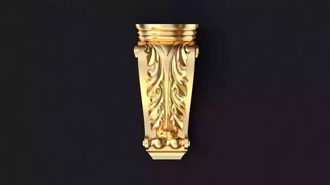 pilaster gold ornate column