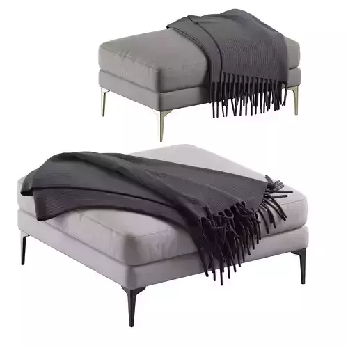 West Elm Andes Ottoman 3D model