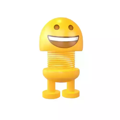 Car Spring Expression Decoration Toys Grinning Face v1 001