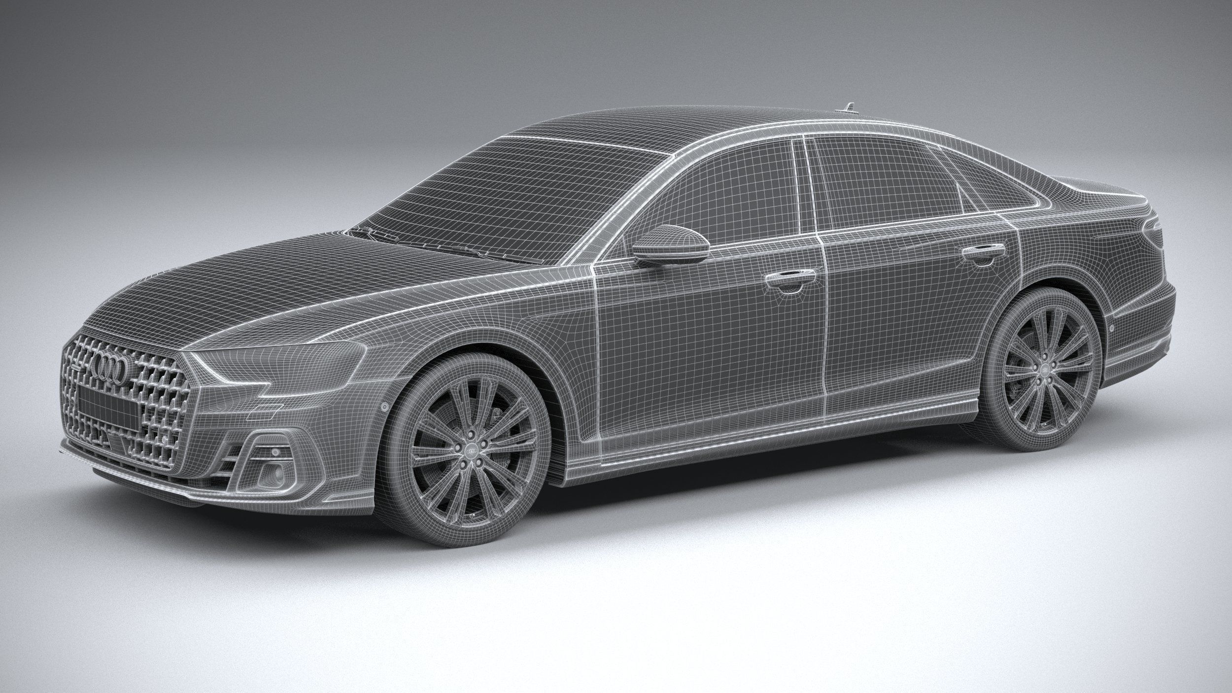 Audi A8 2022 3D model_26
