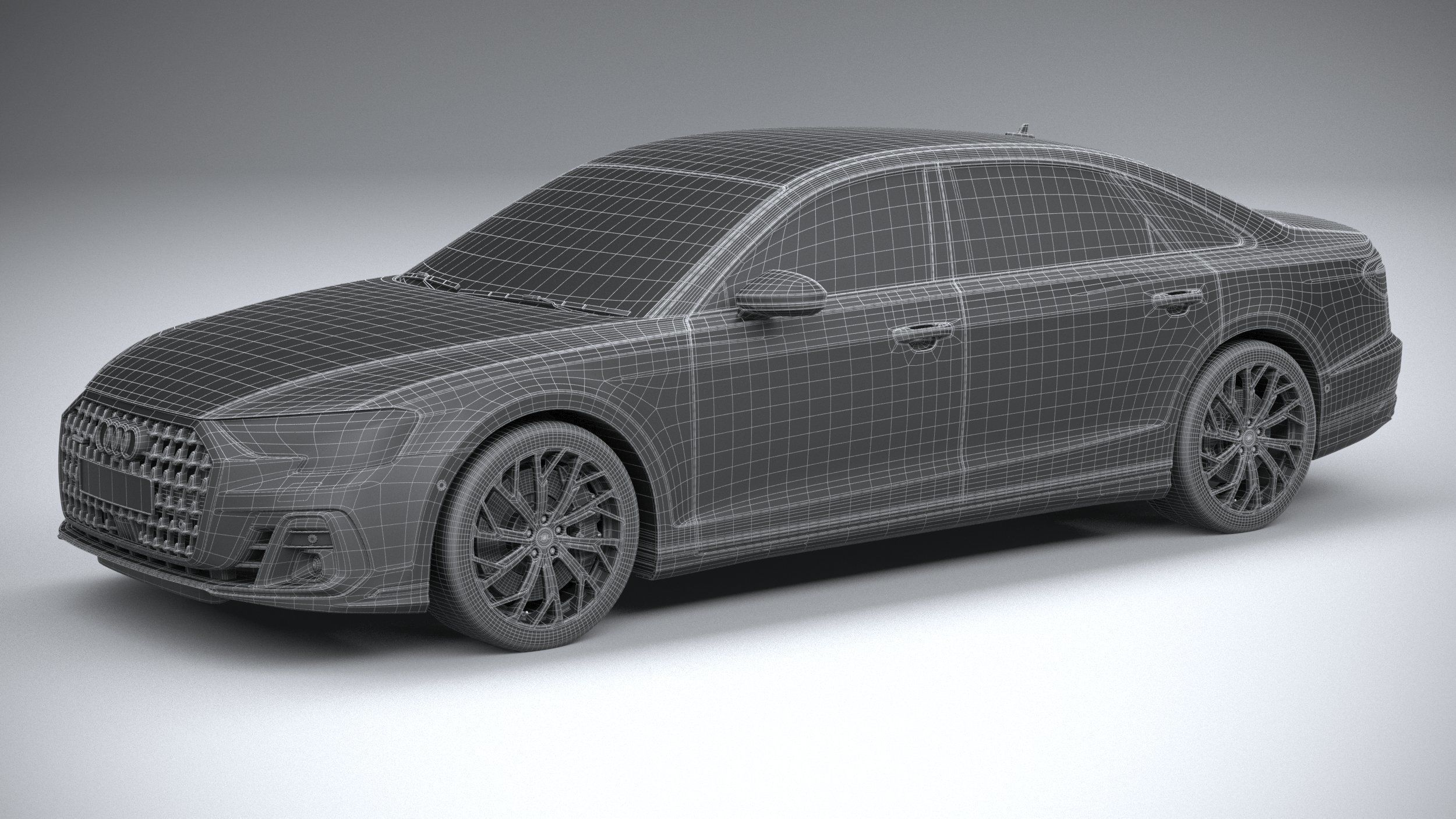Audi A8L 2022 3D model_32