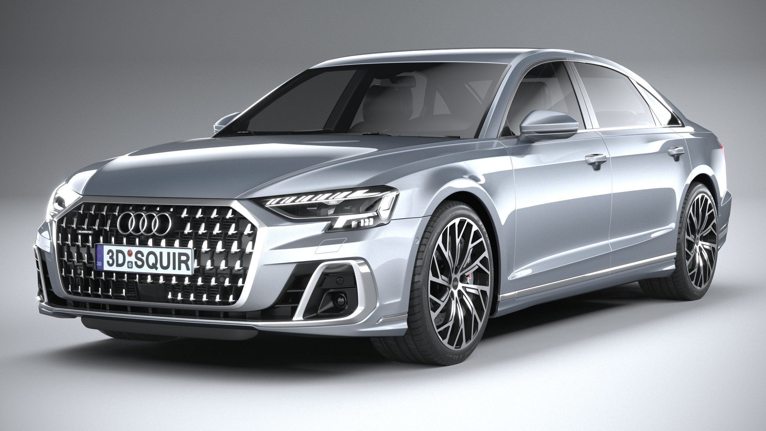 Audi A8L 2022 3D model_2