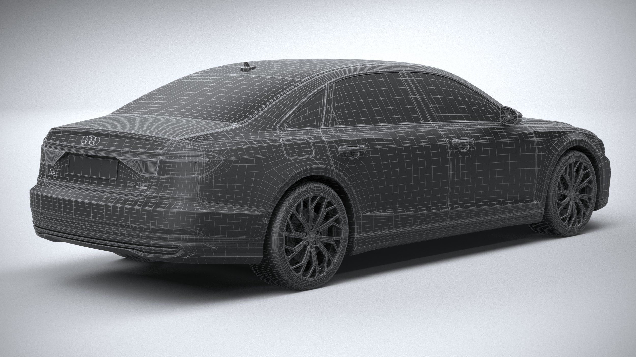 Audi A8L 2022 3D model_33