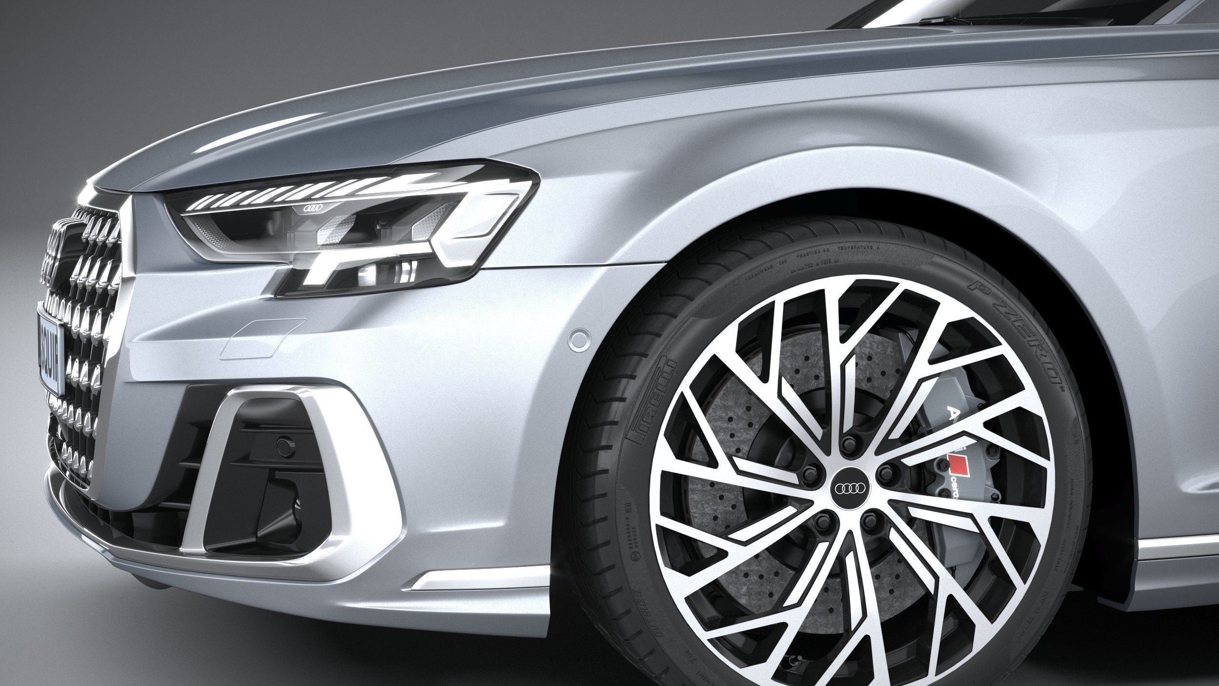 Audi A8L 2022 3D model_3