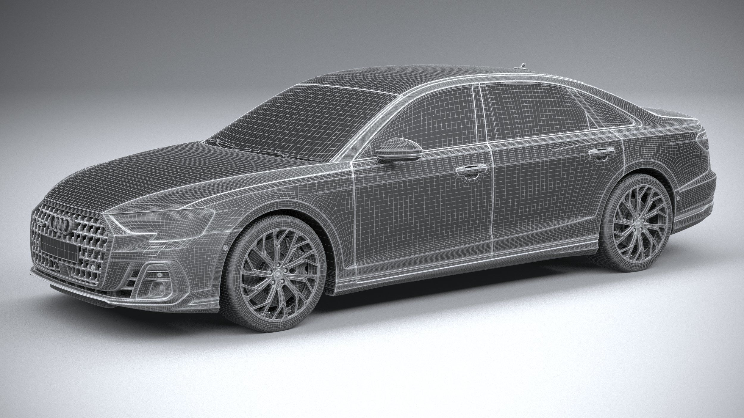 Audi A8L 2022 3D model_30