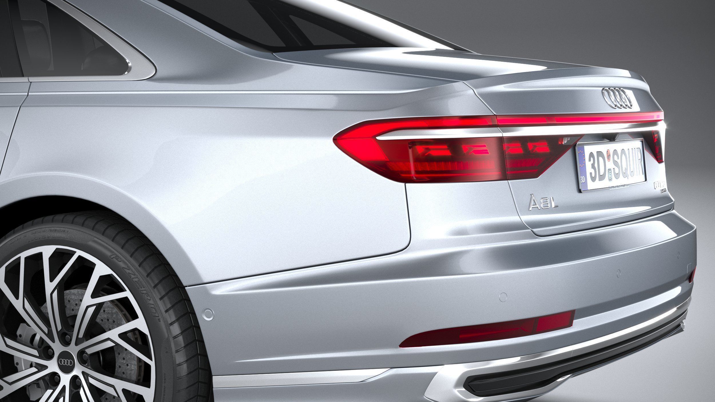 Audi A8L 2022 3D model_6