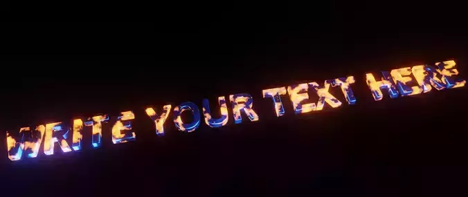 Customizable Sci-fi Animated Flaming Text