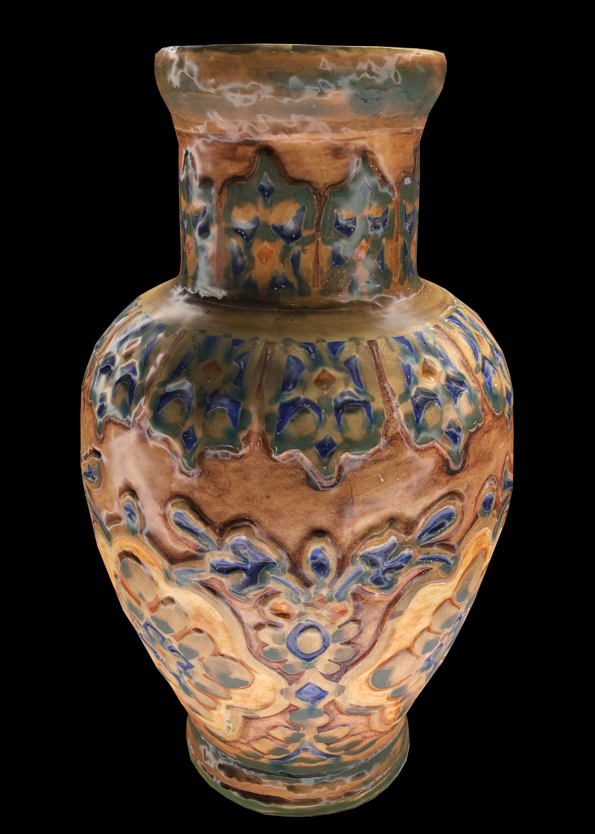 persian pottery vase n01 Low-poly 3D model_1