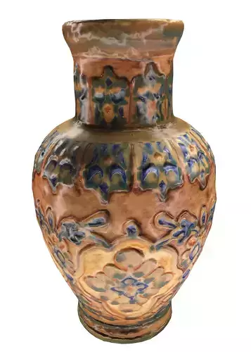 persian pottery vase n01 Low-poly 3D model