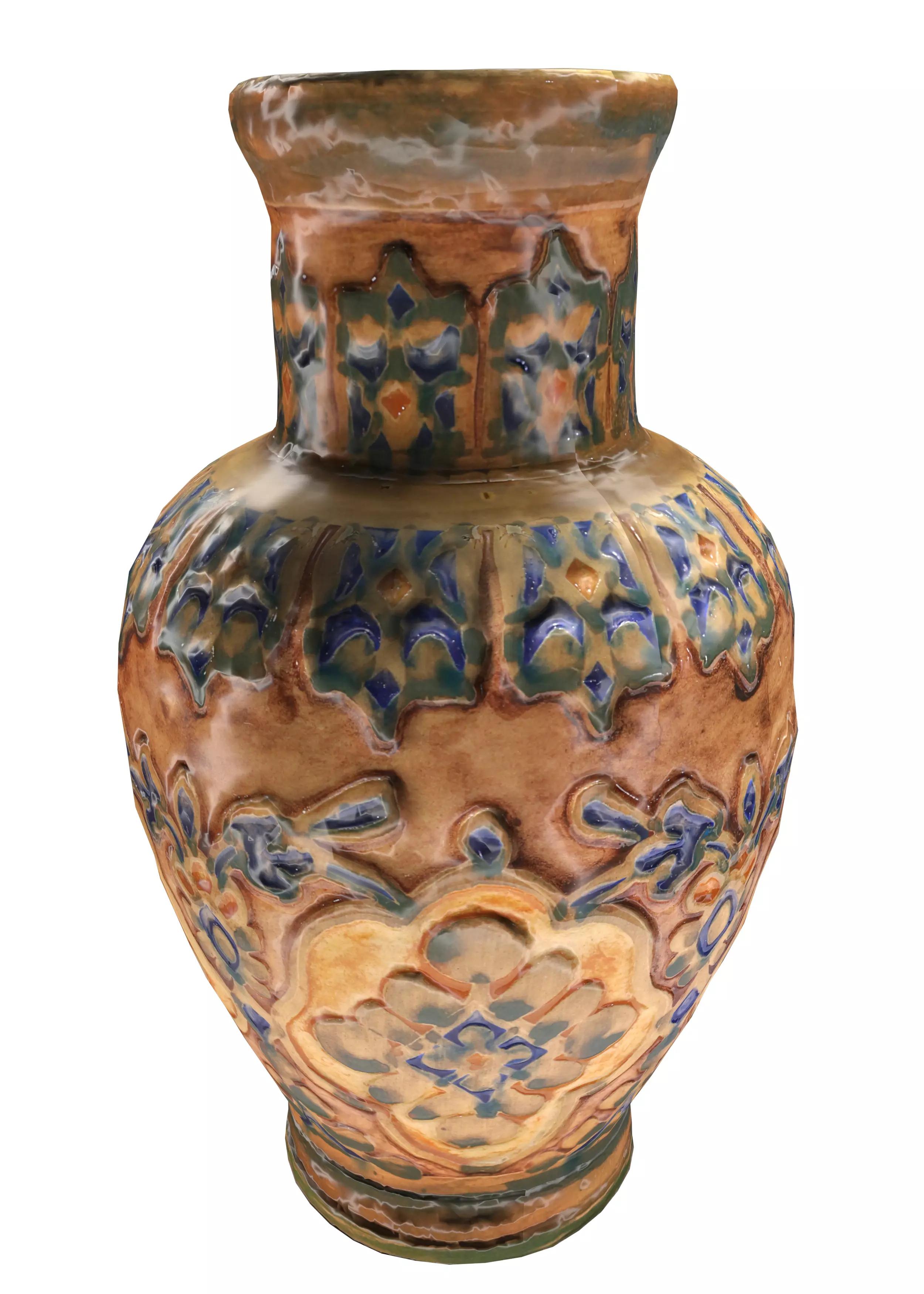 persian pottery vase n01 Low-poly 3D model_0