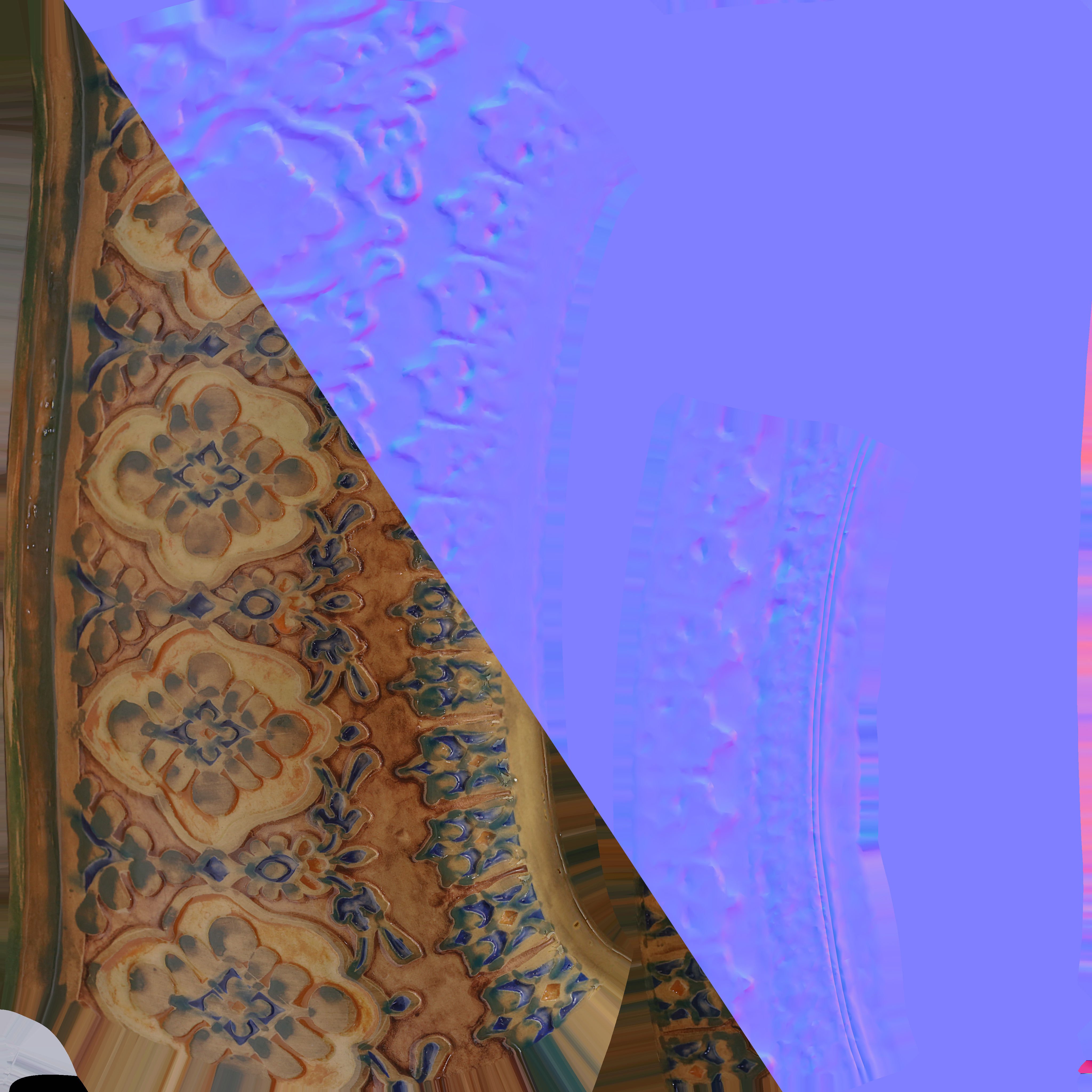 persian pottery vase n01 Low-poly 3D model_5