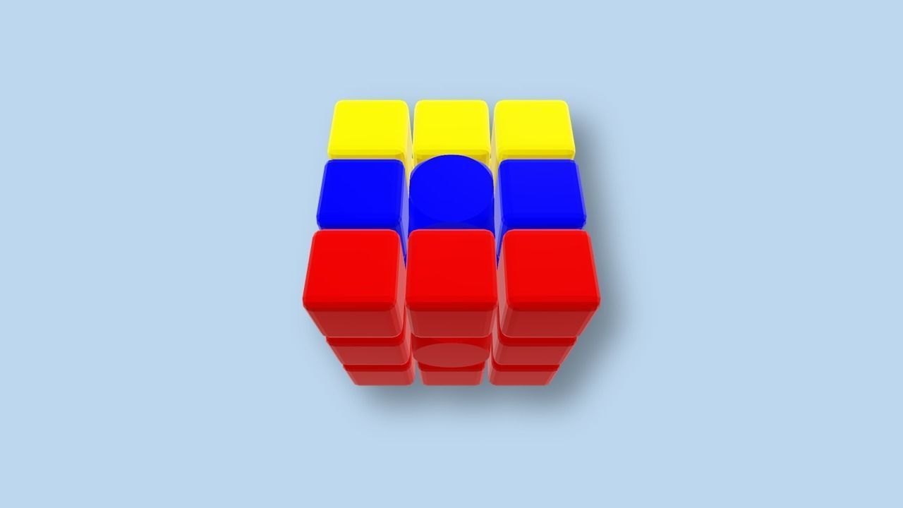 3D Cube 3D model_4