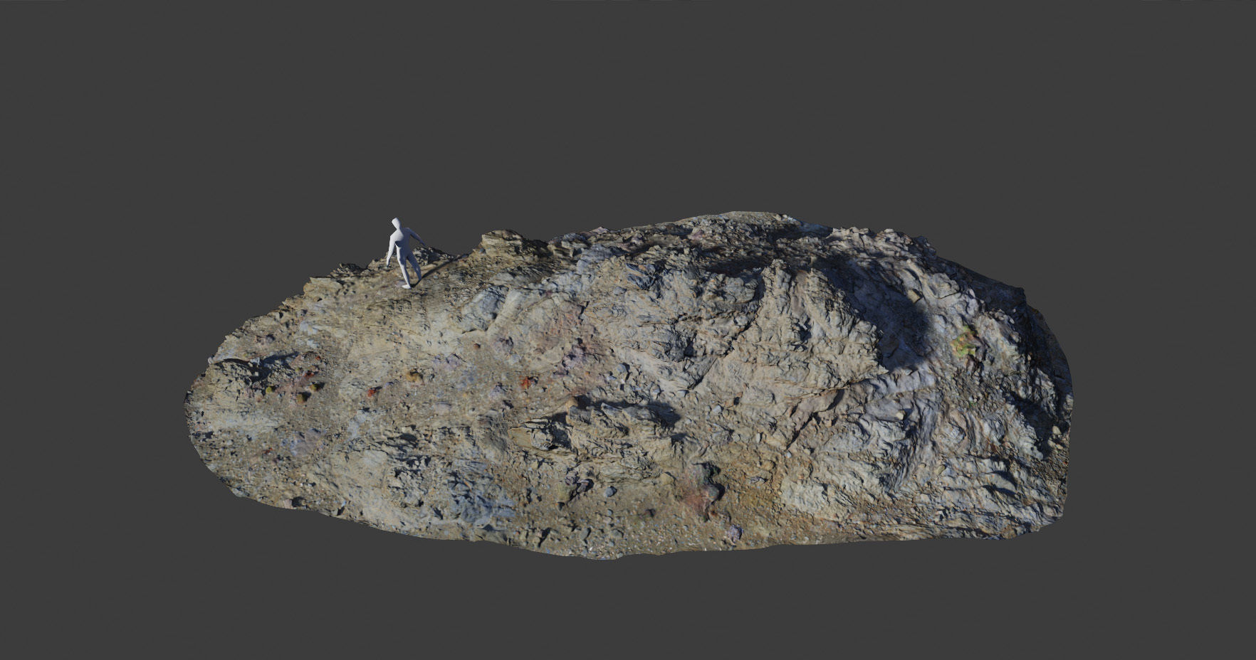 PBR Coast Volcanic rock cliff big Scanned Low-poly 3D model_9