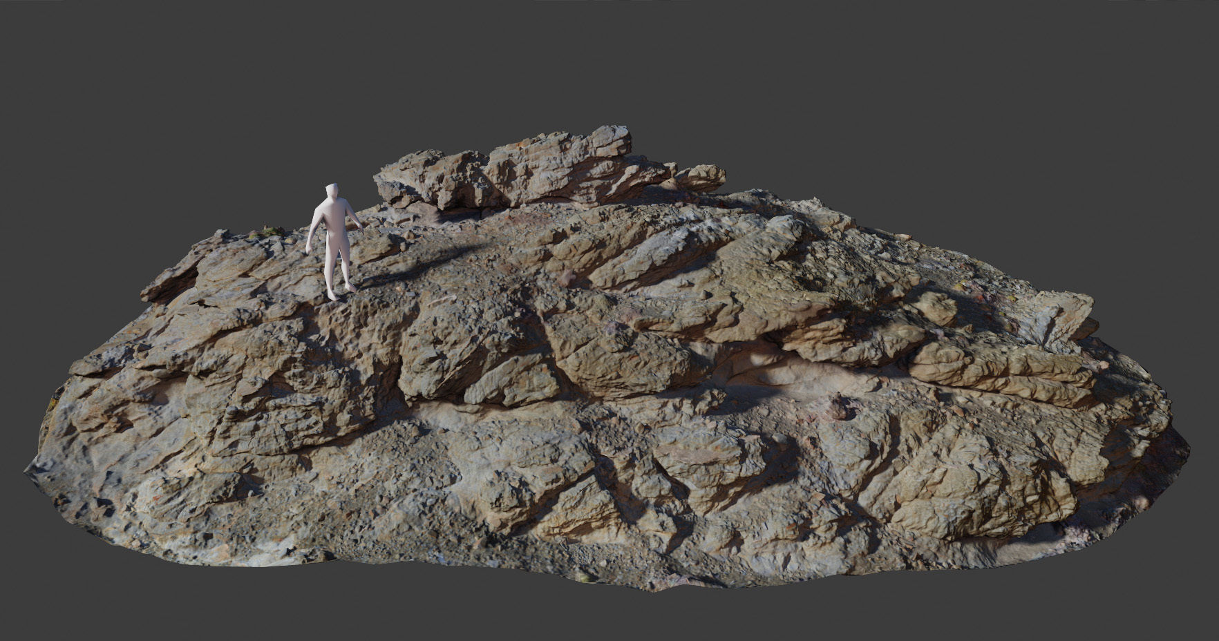 PBR Coast Volcanic rock cliff big Scanned Low-poly 3D model_12