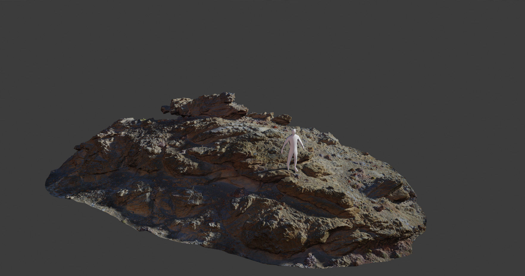PBR Coast Volcanic rock cliff big Scanned Low-poly 3D model_5