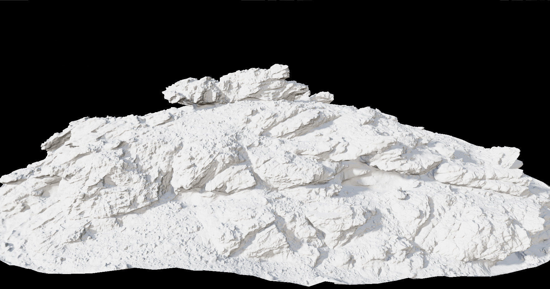 PBR Coast Volcanic rock cliff big Scanned Low-poly 3D model_2