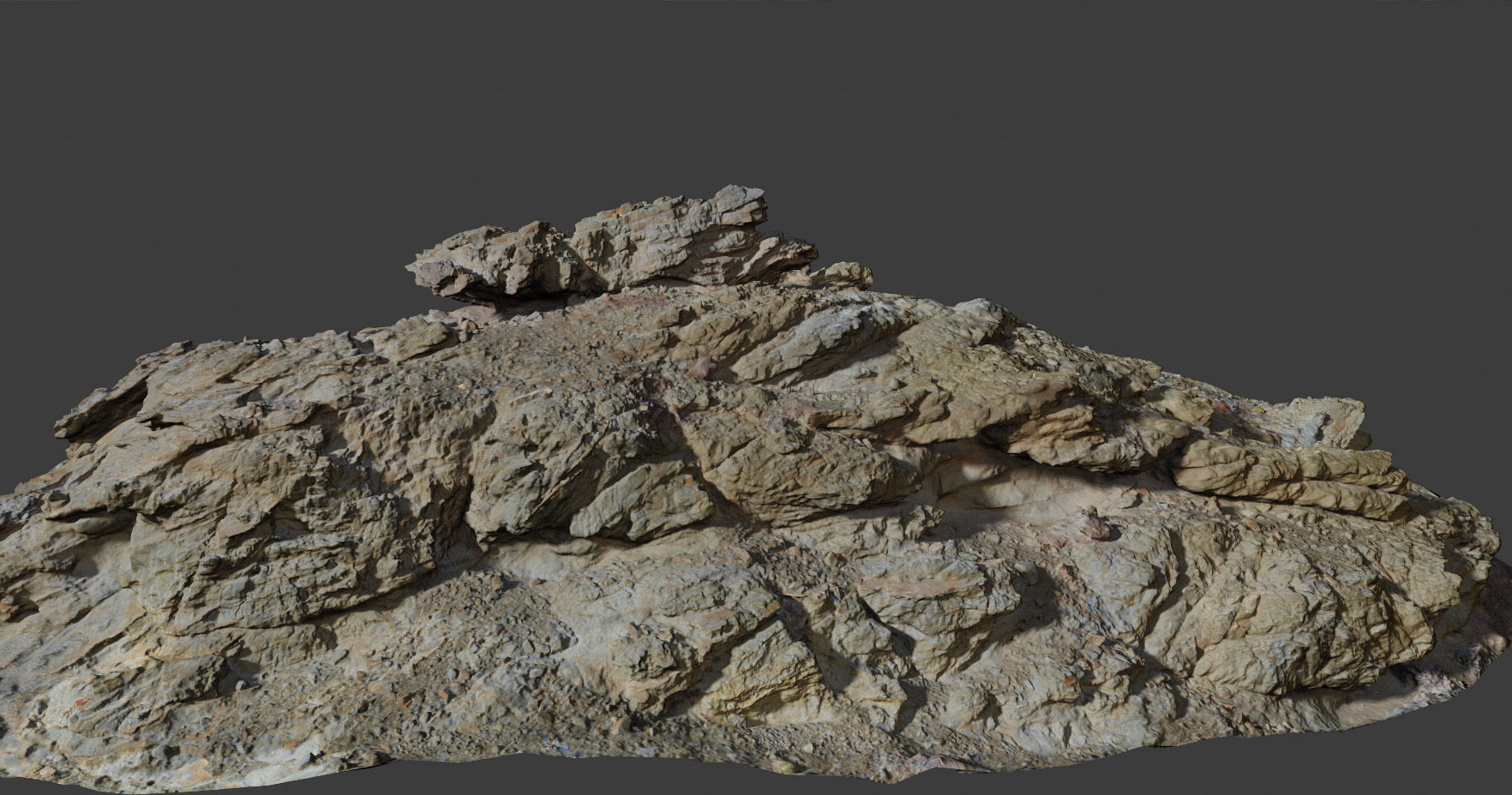 PBR Coast Volcanic rock cliff big Scanned Low-poly 3D model_17