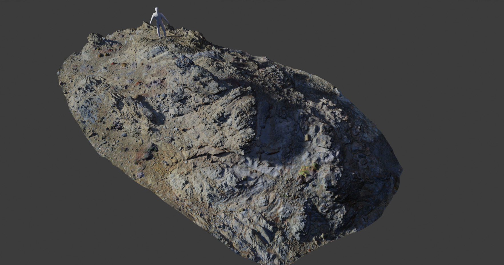 PBR Coast Volcanic rock cliff big Scanned Low-poly 3D model_1