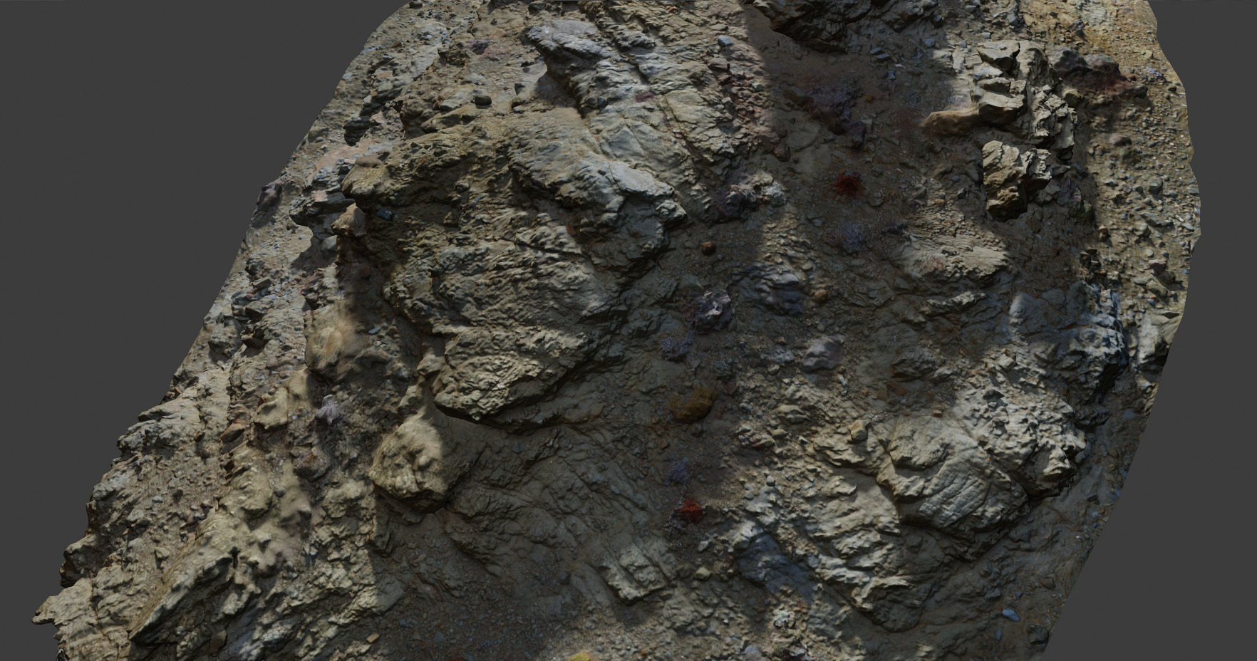 PBR Coast Volcanic rock cliff big Scanned Low-poly 3D model_14