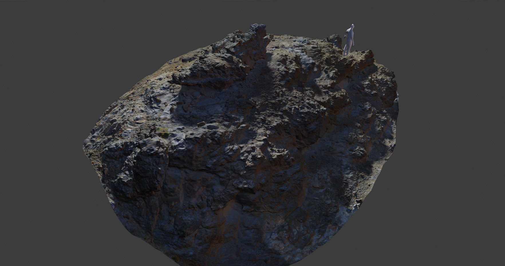 PBR Coast Volcanic rock cliff big Scanned Low-poly 3D model_10