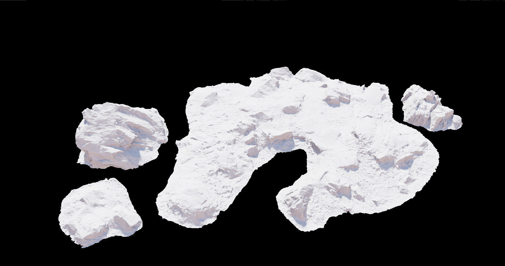 PBR rocks stones set grassland scanned Low-poly 3D model_4