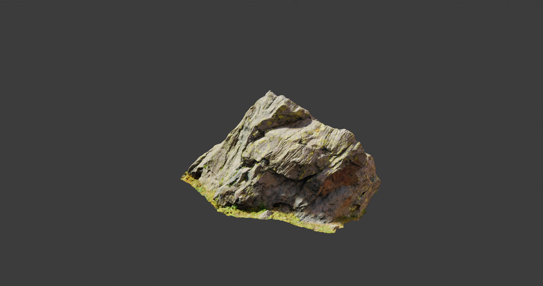 PBR rocks stones set grassland scanned Low-poly 3D model_2