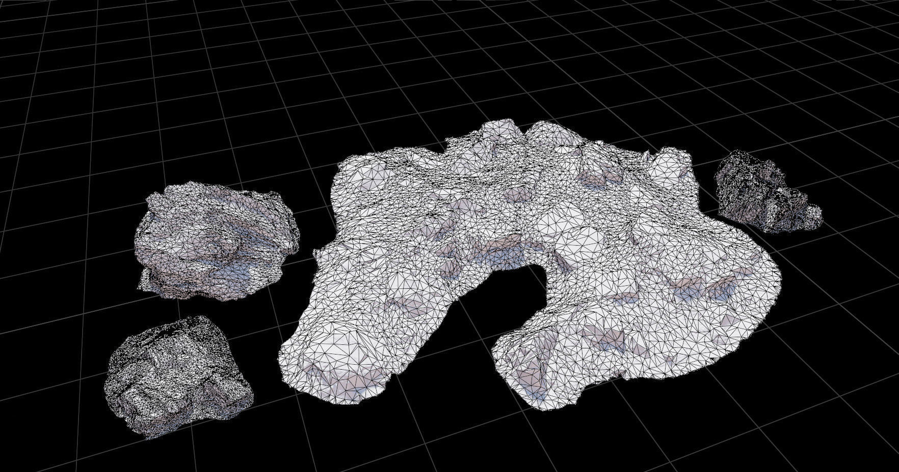 PBR rocks stones set grassland scanned Low-poly 3D model_5