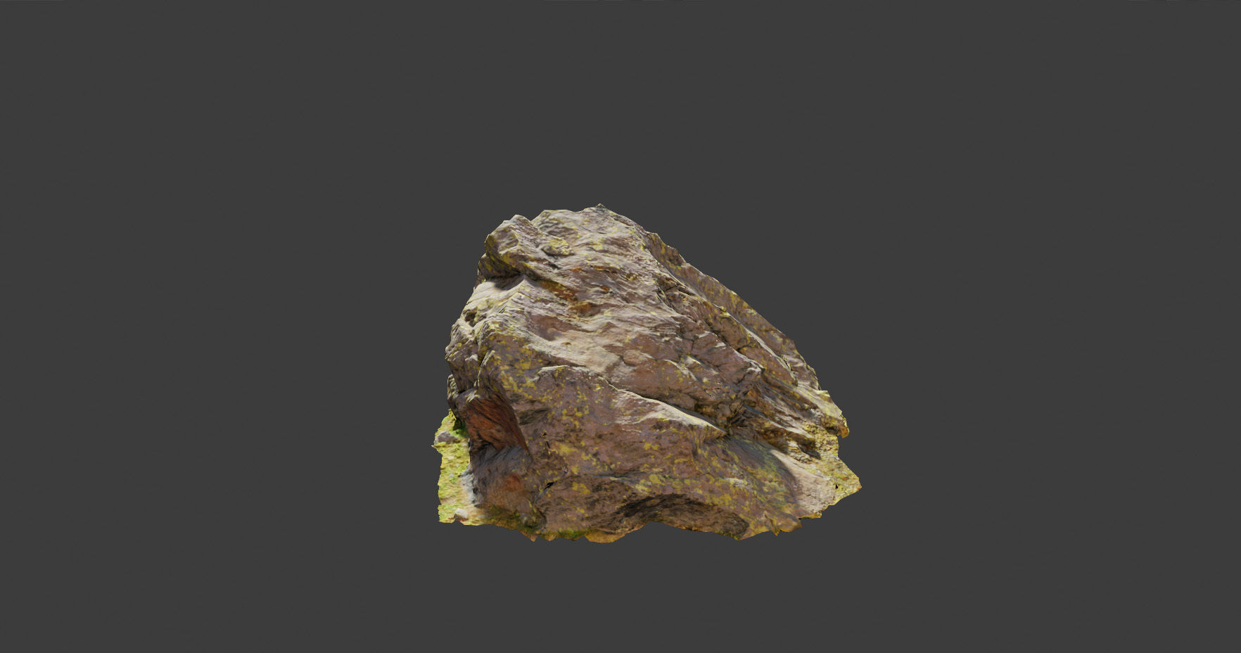 PBR rocks stones set grassland scanned Low-poly 3D model_12
