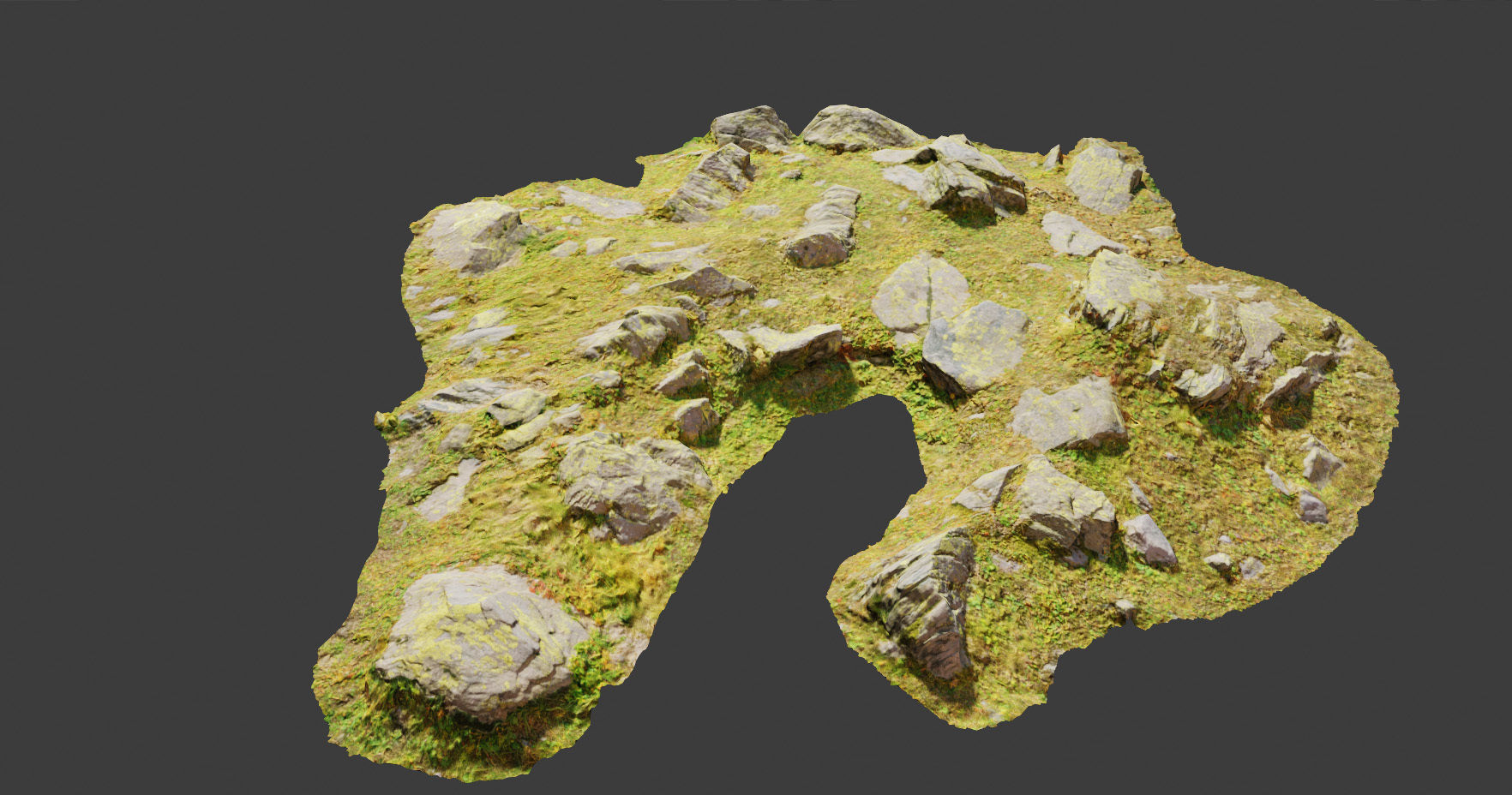 PBR rocks stones set grassland scanned Low-poly 3D model_10