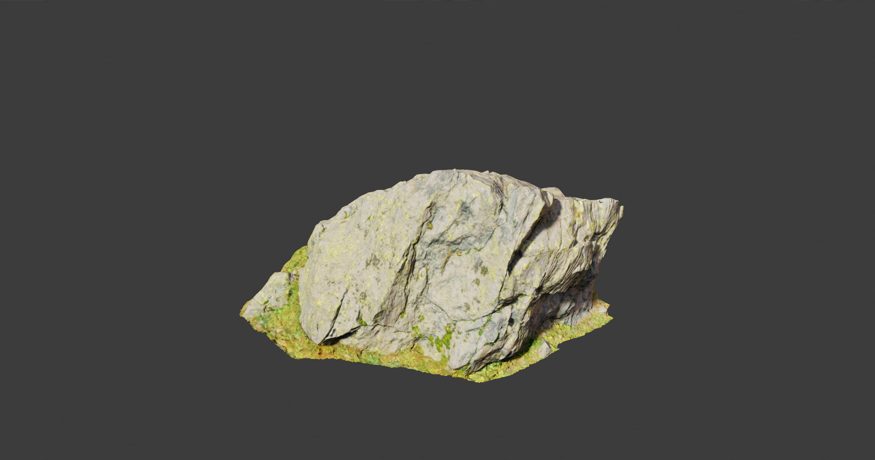 PBR rocks stones set grassland scanned Low-poly 3D model_11